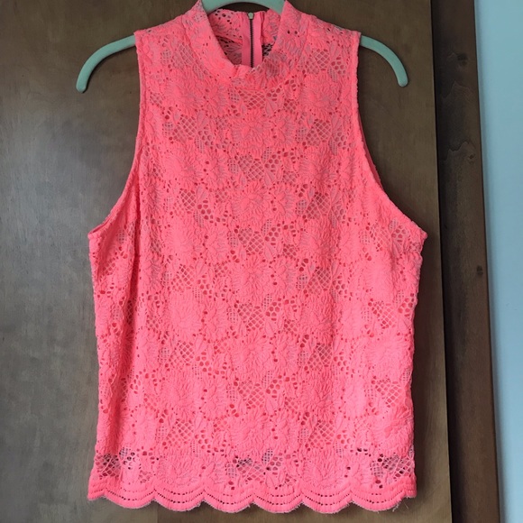 Charlotte Russe Tops - NWOT- Charlotte Russe Pink Lace Tank Top